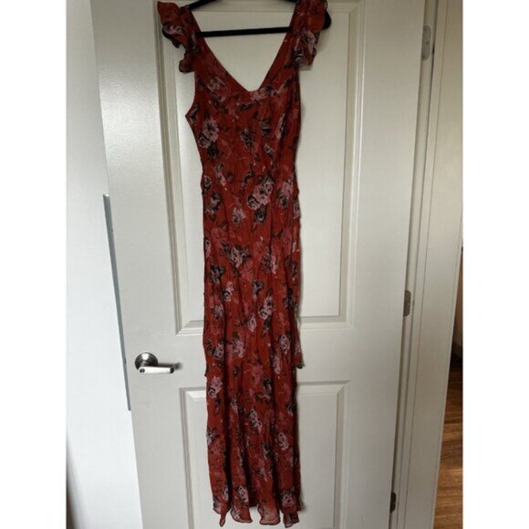 Realisation The Lila Dress in Rose 100% Silk Size Small Slip Dress Feminine - Picture 4 of 13